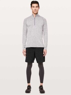 Lululemon Pace Breaker Short *Linerless 9", Heather Black, Sz XL